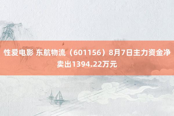 性爱电影 东航物流（601156）8月7日主力资金净卖出1394.22万元