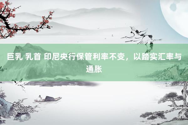 巨乳 乳首 印尼央行保管利率不变，以踏实汇率与通胀