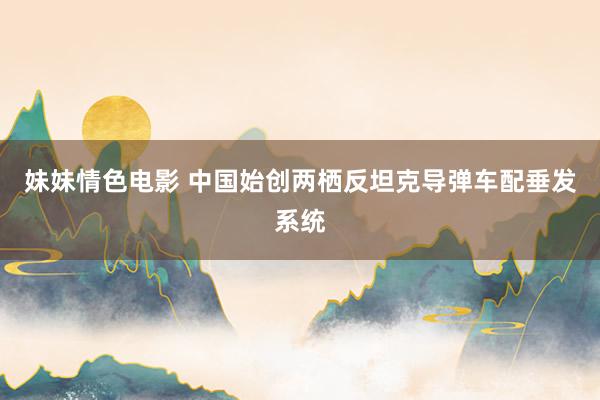 妹妹情色电影 中国始创两栖反坦克导弹车配垂发系统